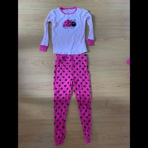 Leveret Ladybug Size 8 Pajamas